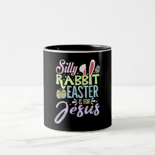 Christen Niedlich Bunny Albern Rabbit Oster Zweifarbige Tasse