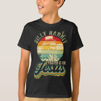 Christen Retro Alberne Kaninchen T-Shirt Ostern is