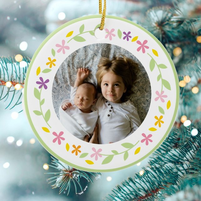 Christening Baptisse Gender Neutral Baby Foto Keramik Ornament (Von Creator hochgeladen)