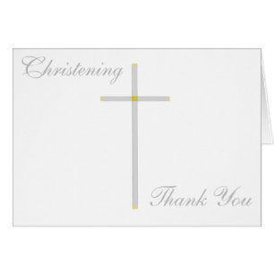 Christening Cross Vielen Dank Karten