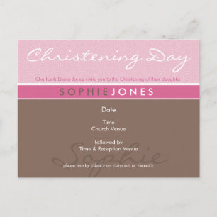 CHRISTENING INVITE :: einfach Groovy 1 Einladungspostkarte