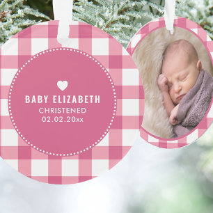 Christening Taufe Niedlich Baby Girl Kinder Foto P Ornament