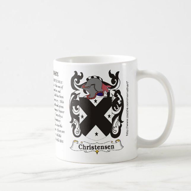 Christensen Familien-Wappen Tasse (Rechts)
