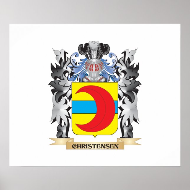 Christensen-Wappen - Familienwappen Poster (Vorne)