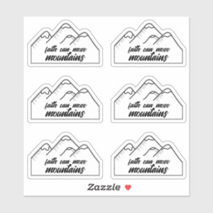 Christentum Der Glaube kann Berge bewegen Aufkleber