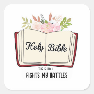 Christentum Heilige Bibel Quadratischer Aufkleber