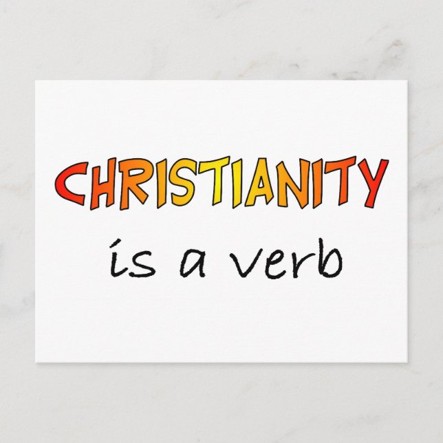 Christentum ist ein Verb Postkarte (Vorderseite)