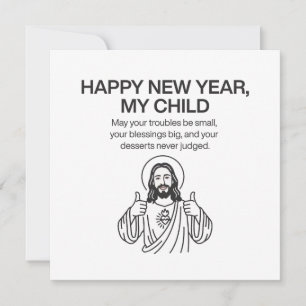 Christentum Neujahr Jesus Feiertagskarte
