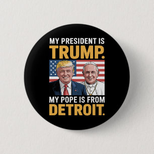 Christentum Patriotisch Trump Detroit Papst Button