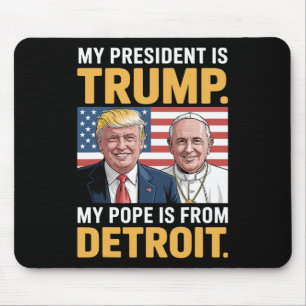 Christentum Patriotisch Trump Detroit Papst Mousepad