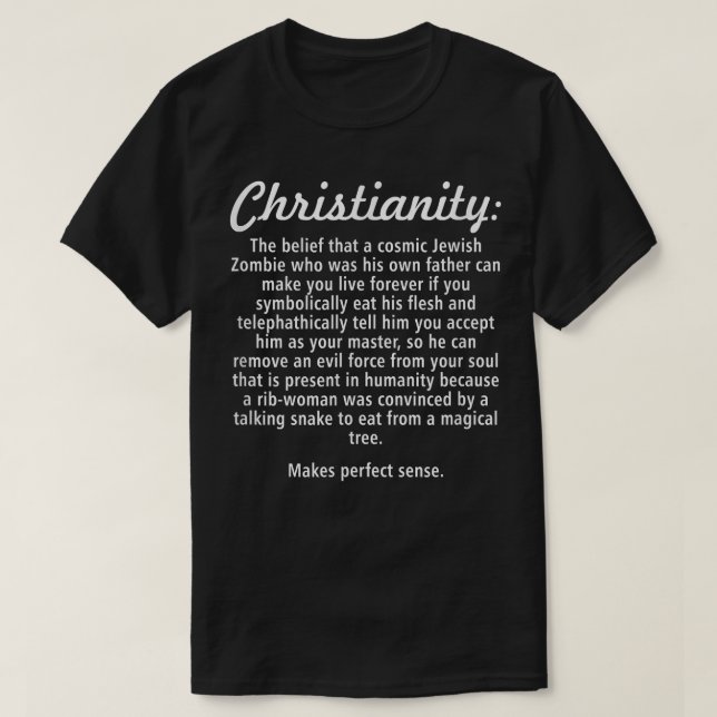 Christentum Religion Atheist Agnostische Atheismus T-Shirt (Design vorne)