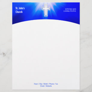 Christentum Religiöses Kreuz Briefbogen