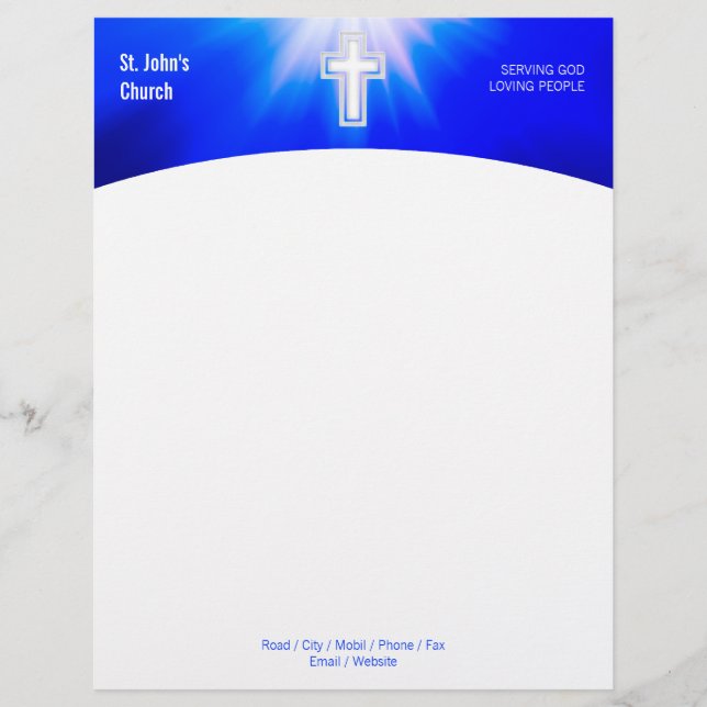 Christentum | Religiöses Kreuz Briefbogen (Vorderseite)