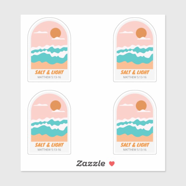 Christentum Salz und Licht Aufkleber (Blatt)