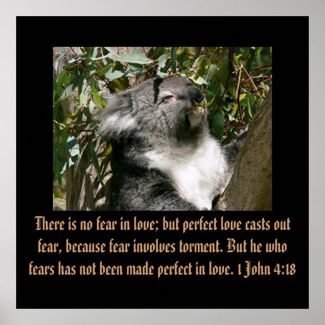 Christentum-Schrift 1 John 4:18 Poster (Vorne)