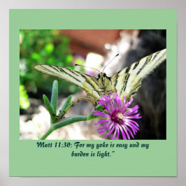 Christentum-Schrift Matt 11:30 Poster