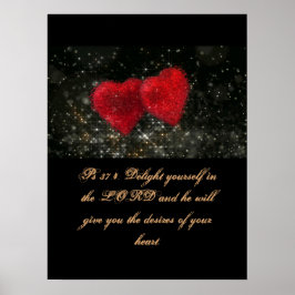 Christentum-Schrift Ps 37:4 Poster