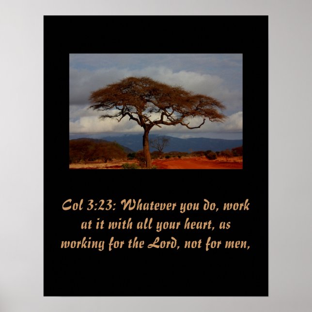 Christentum-Schrift Spalte 3:23 Poster (Vorne)