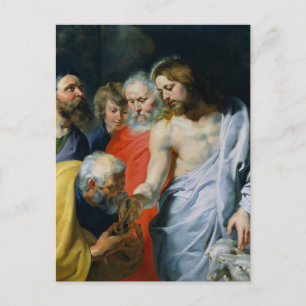 Christi Auftrag an Petrus von Peter Paul Rubens Postkarte