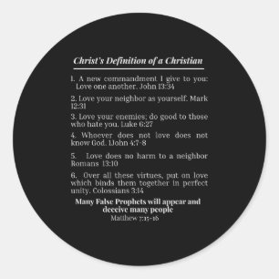 Christi Definition eines Christen Bibelvers Eva Runder Aufkleber