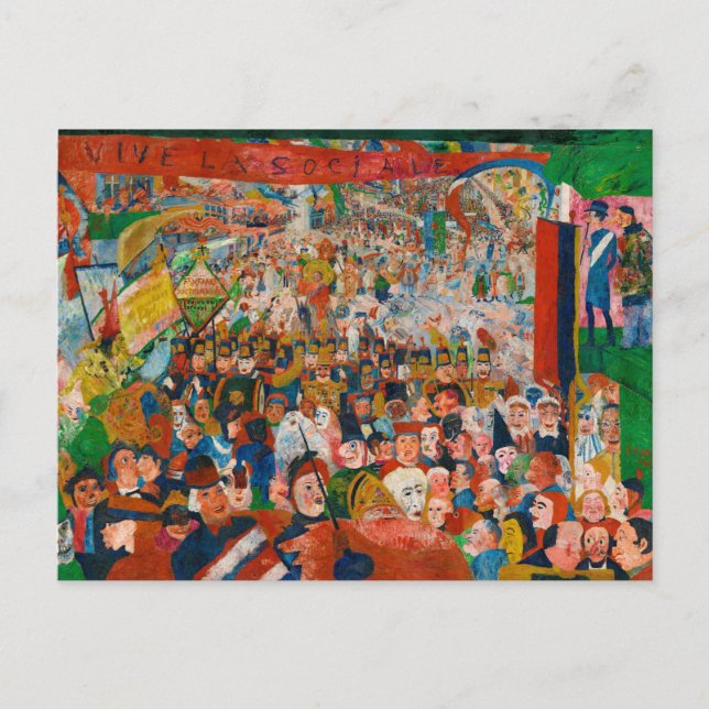 Christi Eintritt in Brüssel 1889 Postkarte (Vorderseite)