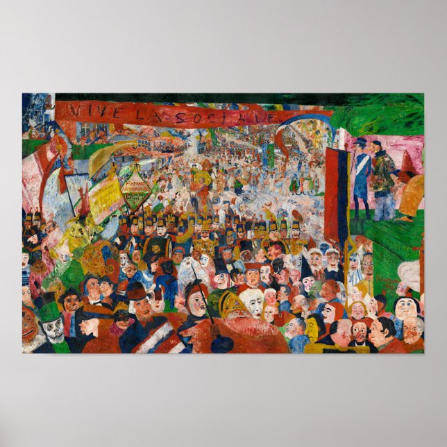 Christi Eintritt in Brüssel 1889 von J. Ensor Poster (Vorne)