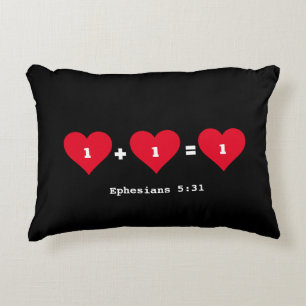 Christian 1 PLUS 1 EQUALS 1 Paare Dekokissen