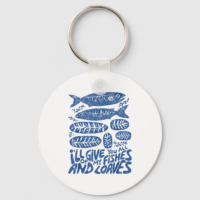 Christian 2 Fishes 5 Breads 5000 Against  Schlüsselanhänger (Vorderseite)