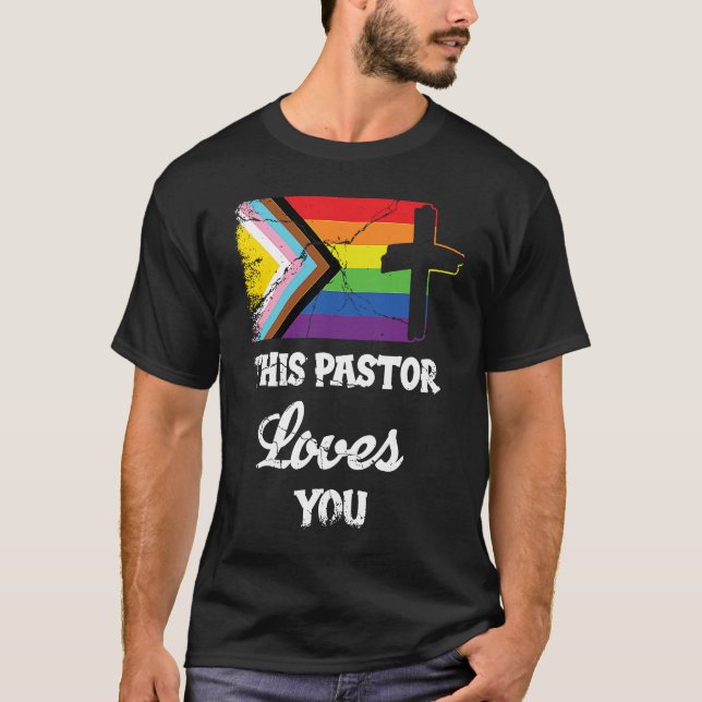 Christian Ally Inclusive Pride Clergy This Pastor  T-Shirt (Vorderseite)