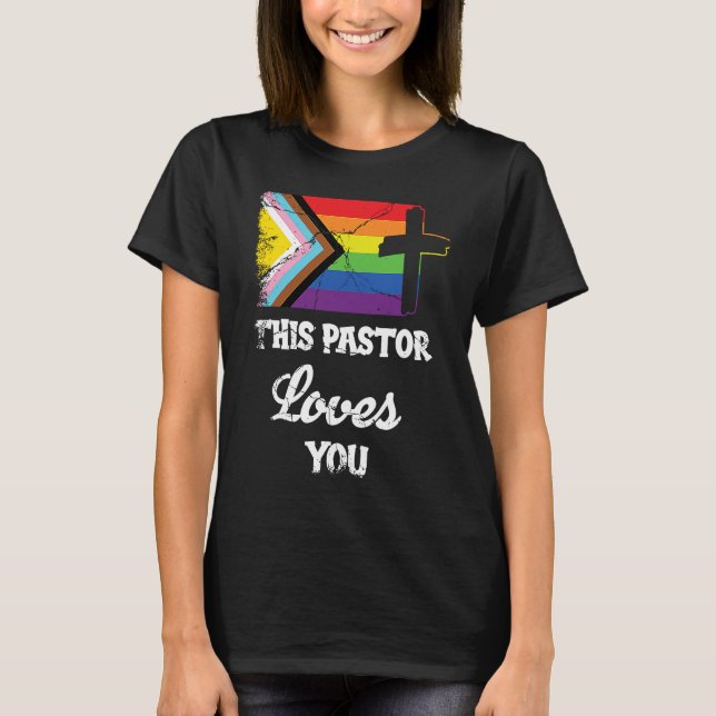 Christian Ally Inclusive Pride Clergy This Pastor  T-Shirt (Vorderseite)