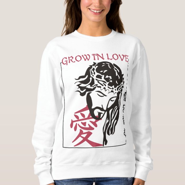 Christian anime graphic, Japanese Christianity Sweatshirt (Vorderseite)