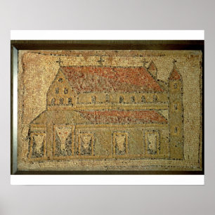 Christian basilica, mosaic pavement, Roman period, Poster