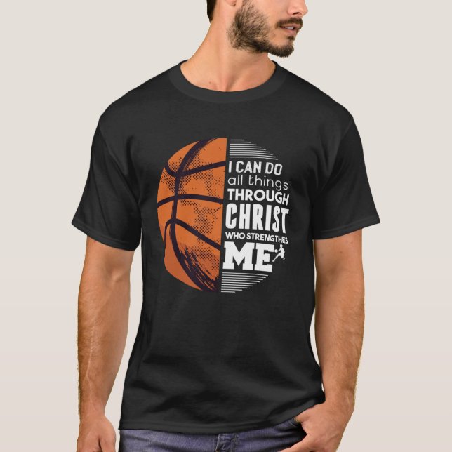 Christian Basketball Christ T-Shirt (Vorderseite)