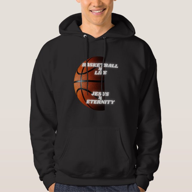 Christian Basketball Kids Athlete Religious Jesus  Hoodie (Vorderseite)