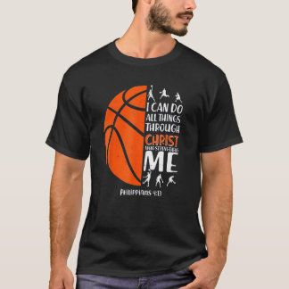Christian Basketball  Men Boys Kids Religious T-Shirt