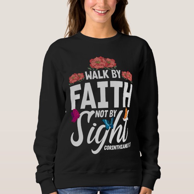 Christian Bible Verse Corinthians 57 Flower Butter Sweatshirt (Vorderseite)