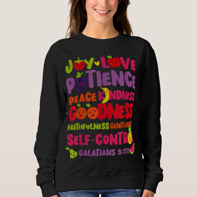 Christian Bible Verse Fruit of the Spirit Galatian Sweatshirt (Vorderseite)