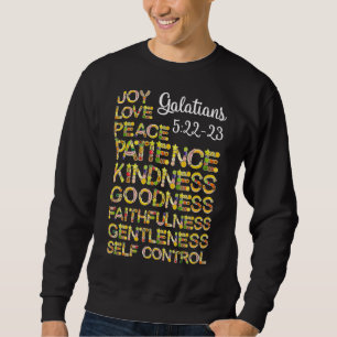 Christian Bible Verse Fruit of the Spirit Galatian Sweatshirt