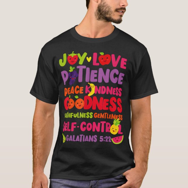 Christian Bible Verse Fruit of the Spirit Galatian T-Shirt (Vorderseite)