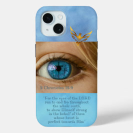 Christian Blue Sky Eye with Crosses Gold Dove Case-Mate iPhone Hülle