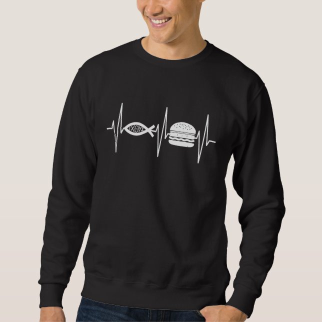 Christian Burger Ichthys Jesus Fish Symbol Sweatshirt (Vorderseite)