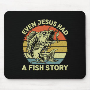 Christian Byss Fischen Selbst Jesus Hatte Fischges Mousepad