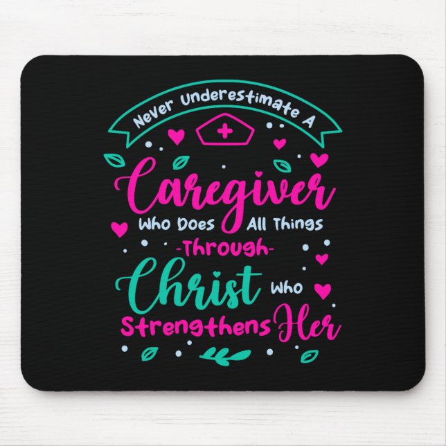 Christian Caregiver Female Caregiver Appreciation  Mousepad (Vorne)