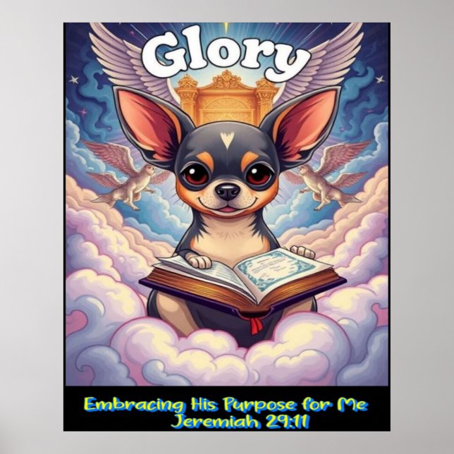 Christian Chihuahua Embracing His Purpose For Me Poster (Vorne)