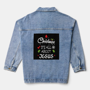 Christian Christmas - It's All About Jesus T-Shirt Jeansjacke