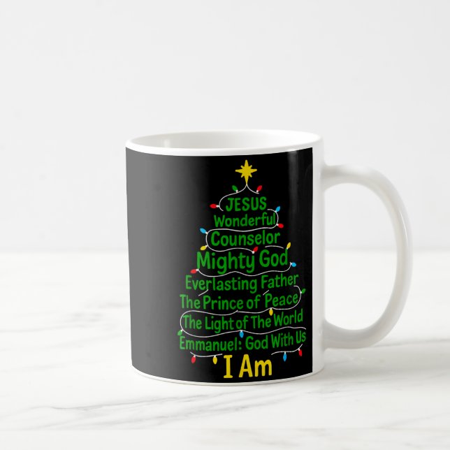 Christian Christmas Jesus Bible Names Xmas Tree Sh Kaffeetasse (Rechts)