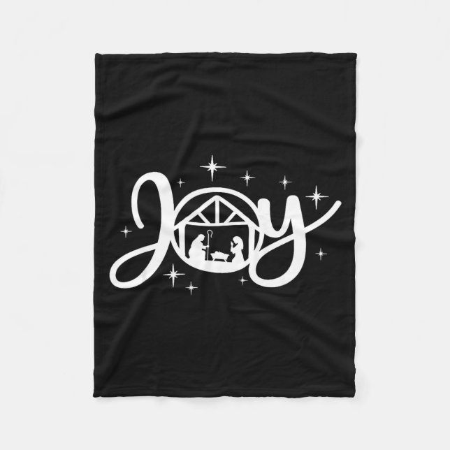 Christian Christmas Joy Jesus Nativity Scene Faith Fleecedecke (Vorderseite)