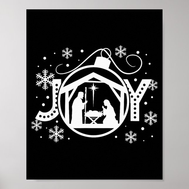 Christian Christmas Joy Jesus Nativity Scene Faith Poster (Vorne)