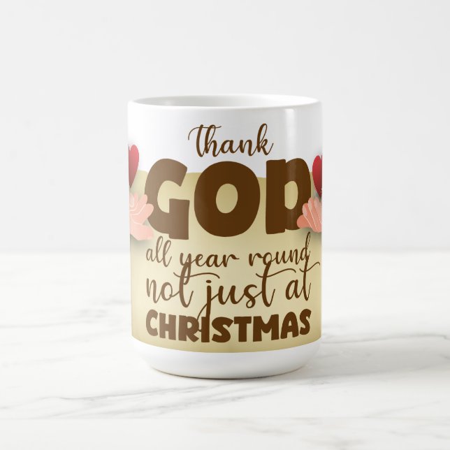 Christian Christmas Thank God Mug Kaffeetasse (Mittel)