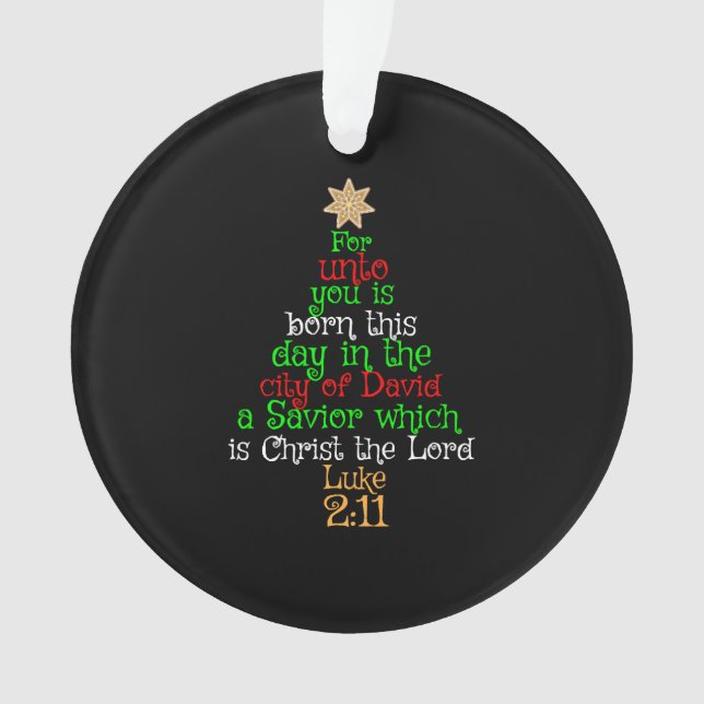 Christian Christmas Tree Shirts Ornament (Vorderseite)
